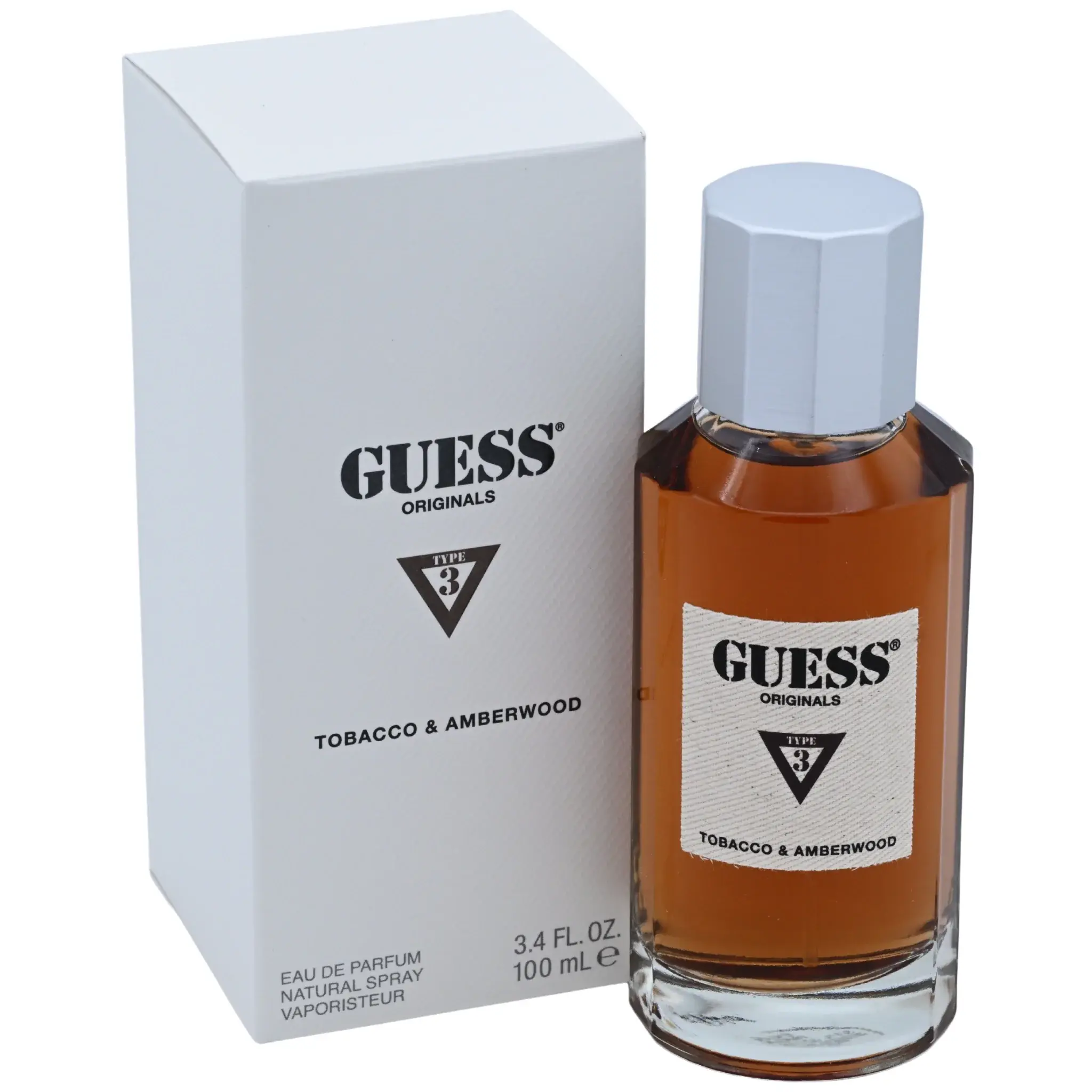 Guess Originals Type 3 Tobaco & Amberwood Eau de Parfum Spray for Men 3.4 oz (100 ml)