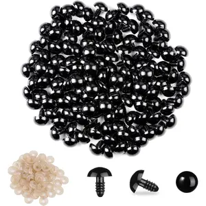 260 count 18mm Safety Eyes for Amigurumi with Washers Black Safety Eyes for Crocheting Plastic Crochet Eyes for Stuffed  Doll  for Teddy Bear Crafts Making Halloween Decorations