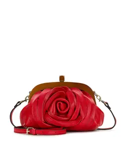 Joelle Wooden Frame Crossbody - Rugged Natural Grain Leather