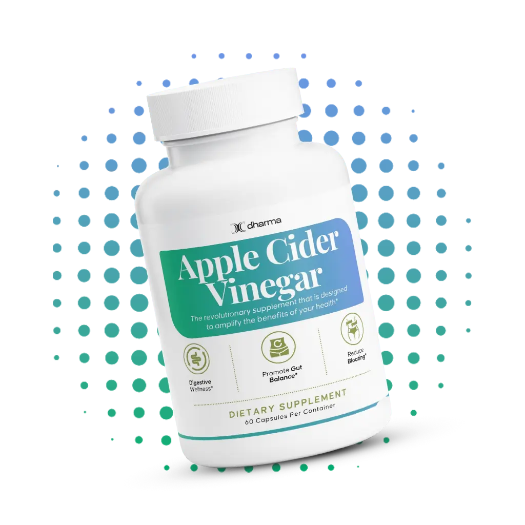 Dharma Nutrition - Apple Cider Vinegar Capsules | 1000mg Organic ACV with Prebiotic Fiber, Probiotics & DigeZyme