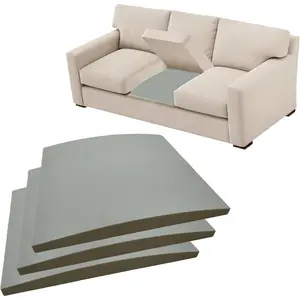 Couch Cushion Support for Sagging Seat, 35D High Density  Sofa Insert Replacement for Sectional & Recliners, Under Couch Supports for Sagging Cushions (24x24x2.4, 3 count, Grey) | High Density