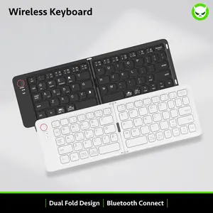 【B023 Bluetooth Foldable Keyboard】Ultra Light Compact Dual Folding Ergonomic Multi-system Compatible All Anbernic Game Console / PC / Laptop / IPad / Cellphone ( Windows / iOS / Android ) 10-day Battery