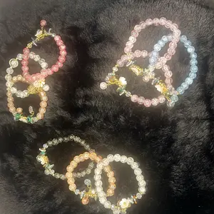 3 pcs Sets Fashion Bohemian Synthetic Crystal Bracelets for Women's Jewelry Collection