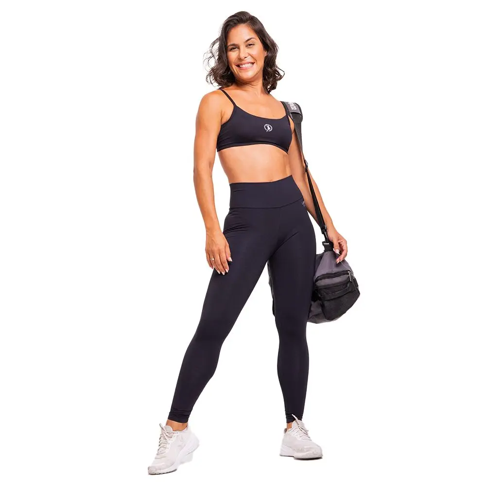Urban Flex Sculpt Luxe High-Waist Leggings - Solid Black Tummy Control Panel & Premium Breathable Fabric for Women's Comfortable Fit Active Wear
