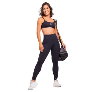 Urban Flex Sculpt Luxe High-Waist Leggings - Solid Black Tummy Control Panel & Premium Breathable Fabric for Women's Comfortable Fit Active Wear