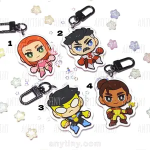 Invincible, Rex Splode, Omni-man and Atom Eve acrylic Keychain!