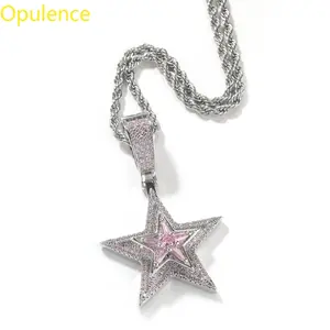 [ICE HUE]18K Gold Vacuum Plated Copper with 5A+ Sri Lanka Zircon Spinning Stars Design Pendant With Necklace Miami Italy Mexico & Micro Inspired for Women & Men Luxury Jewelry,Daily Wear,Casual Fashion,Gift Idea,Chicano,Classic,Hip Hop,Simple,Sporty