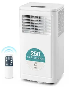 Portable Air Conditioners, 10,000 BTU ASHRAE (6000 BTU SACC) Quiet Standing AC Unit for Bedroom & Indoor Rooms, 50 dB Low Noise, Cools Up to 250 Sq. Ft., Remote Control
