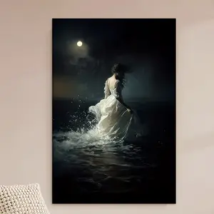 [Dark Gothic Art] 1pcs, Canvas Painting Unframed 15.7x23.6inch Dark Gothic Mood Victorian Art Dark Aesthetic Wall Decoration Bedroom Living Room Office Cafe Bar Dormitory Corridor Art Posters Perfect For Birthdays Unique Gifts Holidays