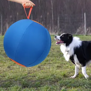 Durable Polyester Herding Training Ball for Dogs - Interactive Inflatable Exercise Toy for Large Breeds, Bite Resistant & Boredom Buster