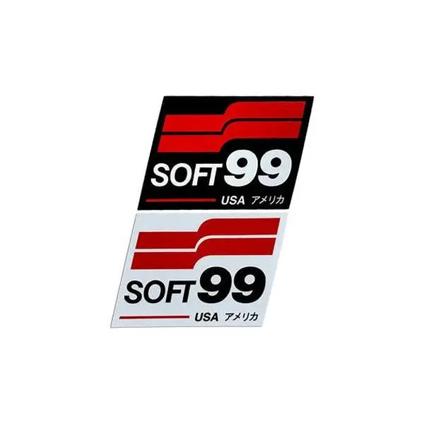SOFT99 USA Sticker – High-Quality 4” Decal (Black & White)