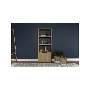 Tabby 3-shelf Engineered Wood Media Tower Mango