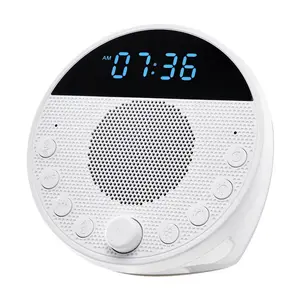 Multifunctional 6-in-1 White Noise Sound Machine with 18 Soothing Sleep Sounds, 7-Color LED Digital Alarm Clock, Dual Alarms, App Control, Auto-Off Timer & Memory Function, Bedroom Decor Tool for Baby Home Use, Digital Clock