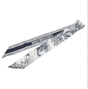 Pre-owned Dior 1 Small Leather Goods Mitzah Toile de Jouy Sauvage Silk gz