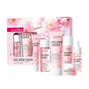 Cherry Blossom Collagen Portable Travel 6pcs Set Compact for Travel & Daily Skincare