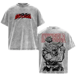 Battle Beat Invincible T-Shirt, Omni Superhero Graphic Tee, Trendy GenZ Casual Tee, 90s Graphic American Casual Short Sleeve Tee | Premium Soft Cotton Classic Unisex T-Shirt for Daily, Gym & Streetwear | Oversized Vintage Anime Washing T-Shirt