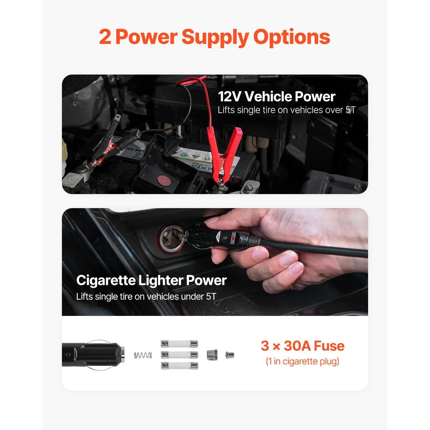 car jack that plugs into cigarette lighter VEVOR Electric Car Jack, 5 Tons /11000 lbs, Electric Scissor Jack with  Built-In Inflator, 12V