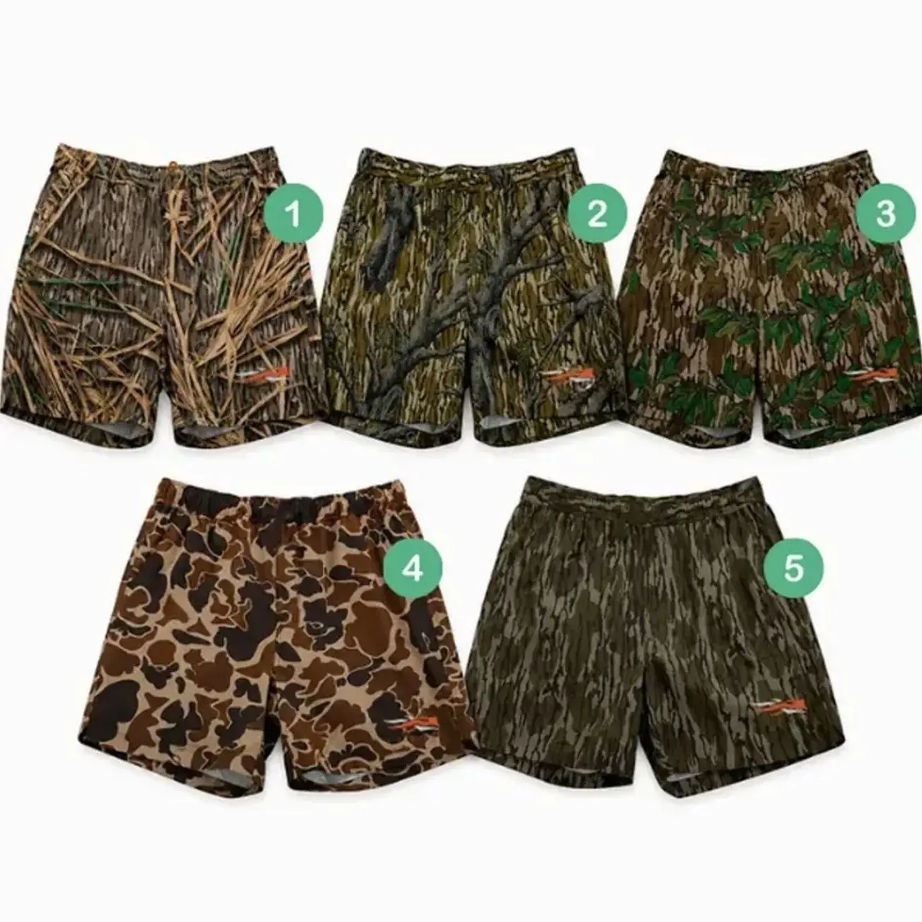 Hunting Bottomland Camo Shorts, Timber Camouflage Shorts, Woodland Hunting Shorts, Men's Outdoor Shorts, Duck Hunting Shorts, Deer Hunting Shorts, Tactical Training Shorts