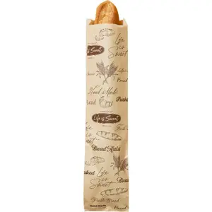 50 Pack  Paper Baguette Bread Bags, 19.3 X 4.3 Inch Paper  Bread Bags for Homemade Bread Large,  Baguette loaf Bag Gifts for Bakers.