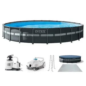 Intex ZX100 Auto Pressure Side Pool Cleaner w/Ultra XTR Deluxe Swimming Pool Set