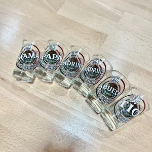 Chin Gones Shot Glass - Drinkware Collection with Multiple Designs Featuring Cerveza, Adrína, and Papa