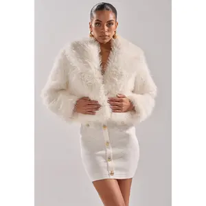POPPY CROPPED FAUX FUR IN WHITE POPPY CROPPED FAUX FUR IN WHITE
