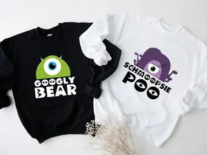 Monsters Couple Matching Shirt, Funny Shirts For Couple, Couples Shirt, Gift For Girlfriend, Valentine Shirts, Gift For Boyfriend, Valentine's Gift Cotton Crewneck Sweatshirt Hoodie Womenswear Clothing Comfortable Fit