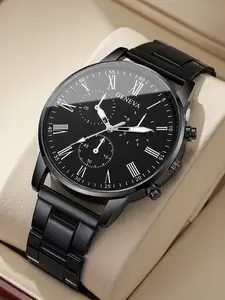 Men's Business Fashion Watch | Black Luxury Quartz Analog Wristwatch (Without Box) Modern Fashionable Watches