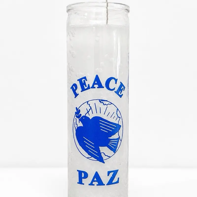 Peace Candle - Spiritual Item with Wick and Wax, Room Decoration Supply
