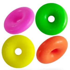 Ruff Dawg Indestructible Dawg-Nut Dog Toy - Donut-Shaped Chew Toy with Crazy-Bounce, Made in USA, 3.5" & 4.5" Sizes, Neon Colors, Dishwasher Safe