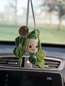 Handmade Crochet Plant, Car hanger, Crochet flower, Handmade gift, Home decor, Office decor, Birthday gift