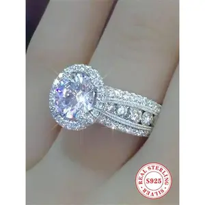 Elegant 925 Sterling Silver Fashion Ring, Luxurious and Gorgeous Wedding/Engagement/Anniversary Party Jewelry Gift for Women, Wedding Ring, Promise Rings