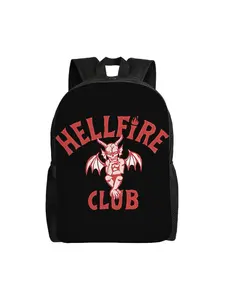 1 piece College Bag Hellfire Club Back to school season Retro Washable stranger things Office Staff Back To School Gift Multi-Function Handbag Weekend Picnic 