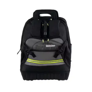 14 In. Heavy Duty High Visibility Protech 32-Pocket Tool Bag Backpack