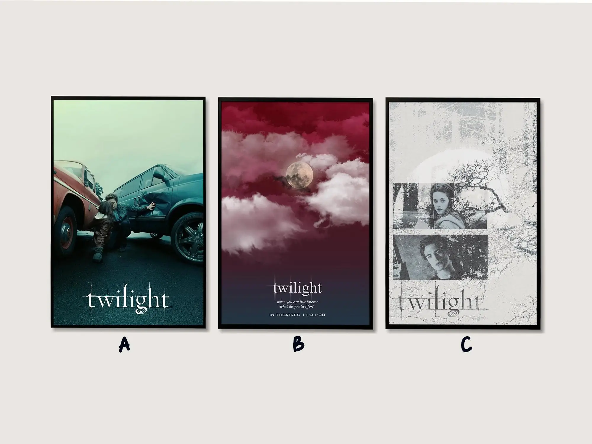 Twilight Movie Poster Cinematic Film Wall Art Canvas Print Home Decor Unframed