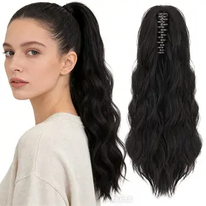Claw Clip Ponytail Extension Curly Wavy Claw Clip in Ponytail Hair Extensions Fluffy Natural Looking Synthetic Hairpiece for Women Daily Use