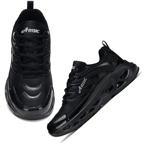 Men's Rubber Non-Slip Work Safety Shoes - Waterproof, Dry, Breathable, Cushioned Shock-Absorbing Sole, Lace-Up Round Toe, Wedge for Restaurant Chef Cooking, Walking/Sports Tennis Use