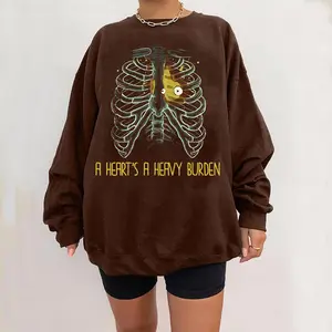 Calcifer A heart's A Heavy Burden T-shirt,Sophie quote shirt, howl's moving castle shirt, Ghibli studio shirt Top Womenswear