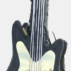 Gold & black Electric Guitar Pinata 28" tall. (stick & ballons not included) Party Decorations and Supplies