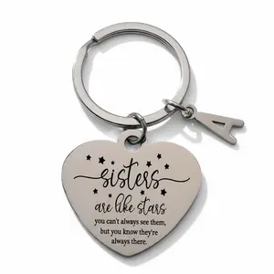 Sister Birthday Gift Keychain Keyring - Personalized Gift for Sister - Stainless Steel - For Birthday Celebrations - Perfect Gift for Sisters