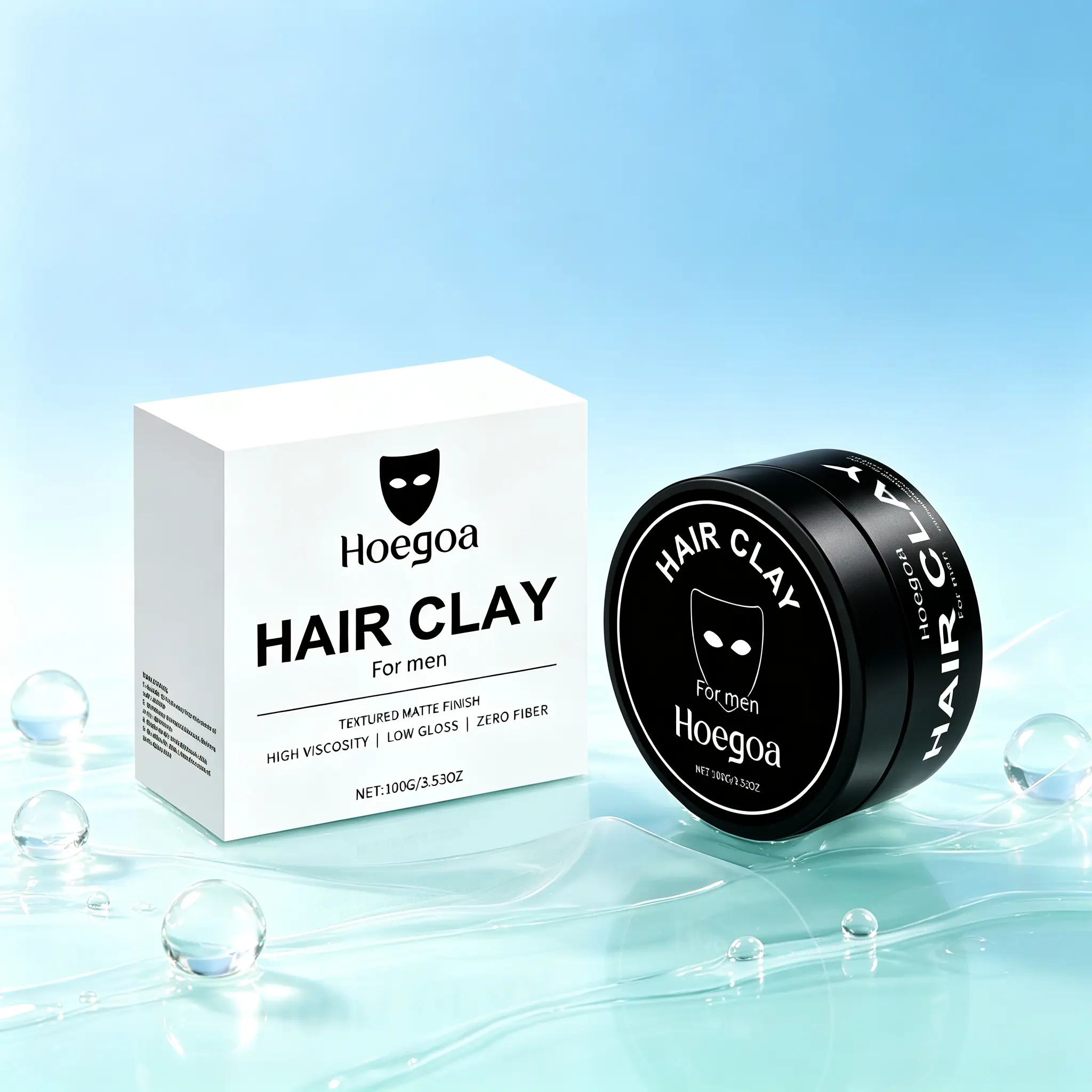 Men's Hair Clay (100g) - Matte Finish Haircare Styling Clay with Strong Hold, Low Shine, Textured Look, Gel-Alternative Benefits