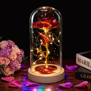 Birthday Rose gifts for Her,Artificial Rose Design Night Light Glowing Led Lights, Creative DIY Spring Bouquet Gift Night Light, Home Decoration Flower for Living Room Bedroom Desktop Ornaments Bear-Shaped