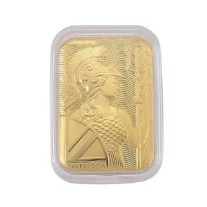 24K Golden Naval Majesty of Britannia Emboss Sheet 31x45.5mm 10mg
