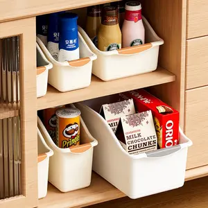 Kitchen Cabinet Storage Box Rolling Bin, Snack Spice Basket Drawer Organizer, Gap Filler for Kitchen Essentials