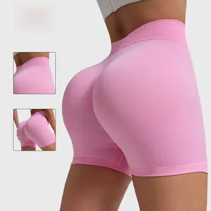 3 Pairs 2026 Women High Waisted Impact Shorts Butt Lifting Compression Sports Shorts for Running Yoga Workout Elastic Waist Curve Hugging stretch comfort