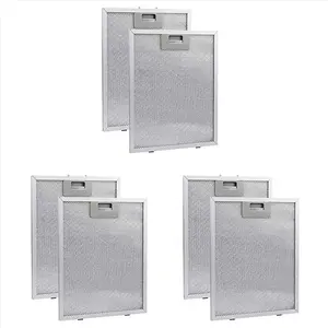 6PCS Cooker Hood Filters Metal Mesh Extractor Vent Filter 320X260mm Kitchens Hoods Oil Filter Range Hood Grease