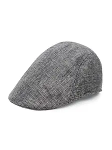 Cotton and linen beret men's retro peaked cap middle-aged and elderly hat simple light board thin summer forward hat