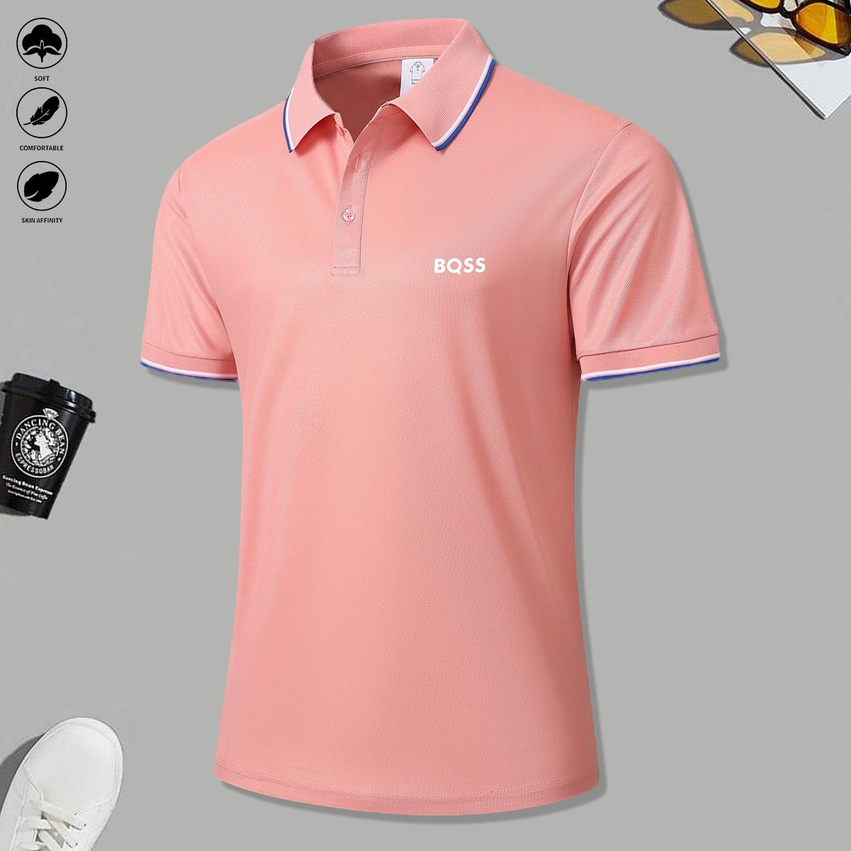4 men's casual short-sleeved polo shirts mixed-color suit, breathable and refreshing, suitable for all seasons, is a good choice for men who give gifts during the holidays