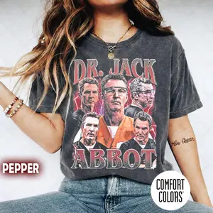 [SALE UP TO 50%] Dr Jack Abbott Vintage Bootleg Comfort Colors T-Shirt, Retro 90s TV Show Graphic Tee, Classic Fan Gift