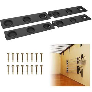 Utility Trailer Tool Rack, Shovel Holder for Truck, 4Pcs 3 Hole Tool Rack Rake Shovel Holder Landscape Hand Tool Accessories for Trailer Truck